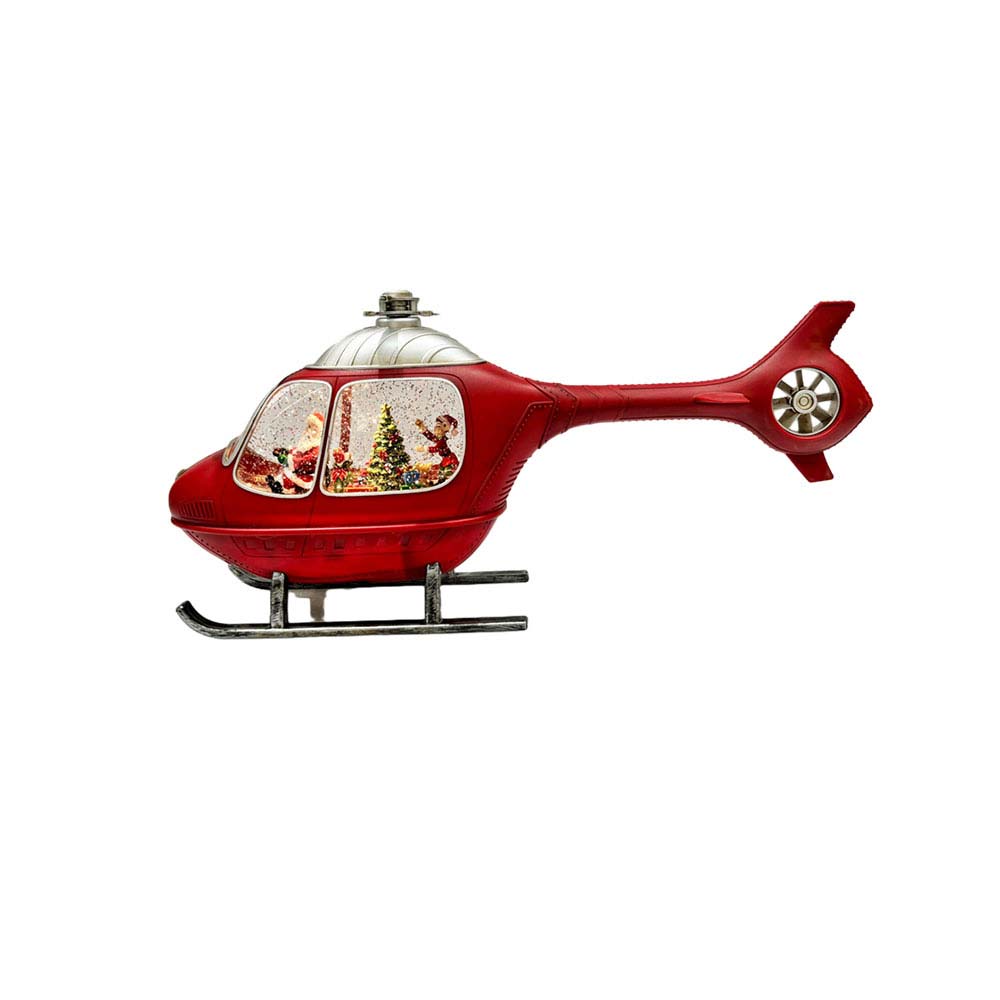 Christmas-Helicopter-Snow-Globe-with-Santa-Claus-Scene Christmas Helicopter Snow Globe with Santa Claus Scene