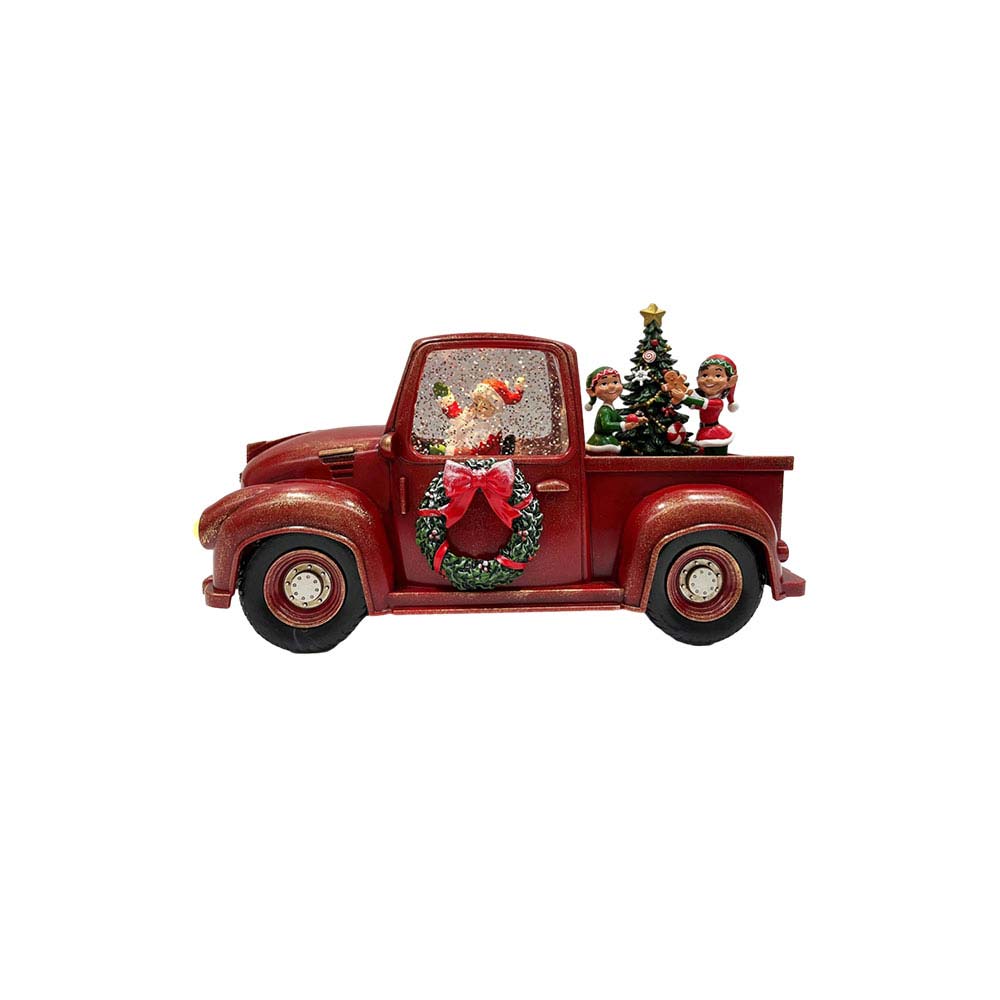 Christmas-Pickup-Truck-Glitter-Lantern Christmas Pickup Truck Glitter Lantern