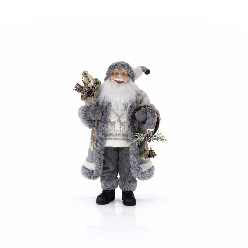 Gray-Fabric-Santa-Claus-Decoration Gray Fabric Santa Claus Decoration