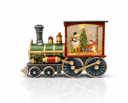 LED Christmas Glitter Train Lantern