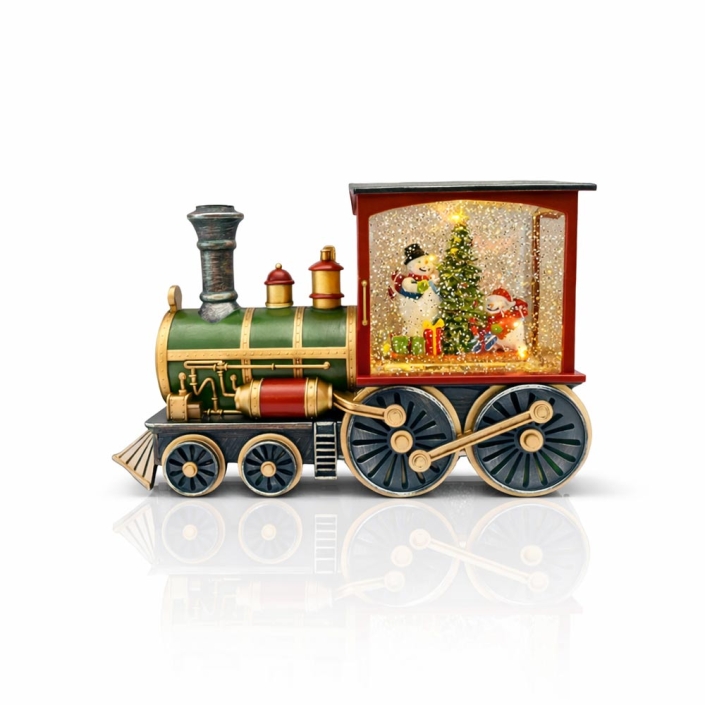 LED Christmas Glitter Train Lantern