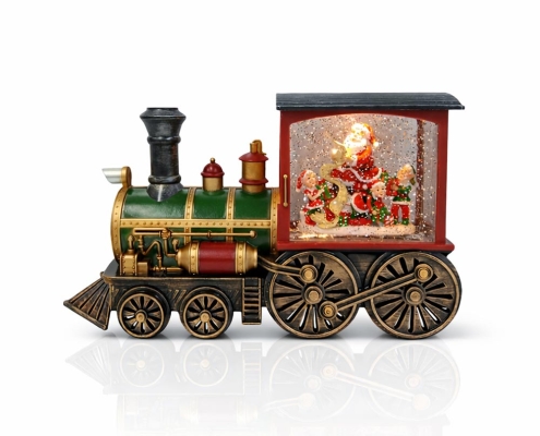 LED Christmas Glitter Train Lantern