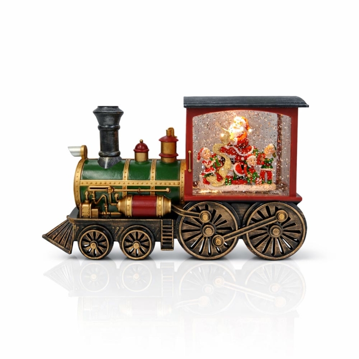 LED Christmas Glitter Train Lantern