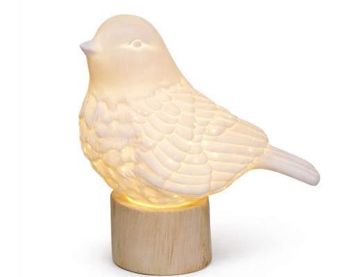 Lighted Ceramic Bird