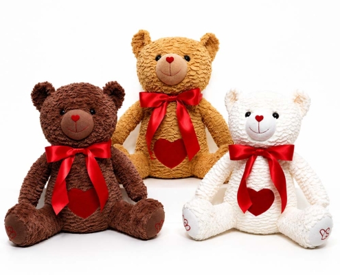 Plush Love Heart Teddy Bear Set