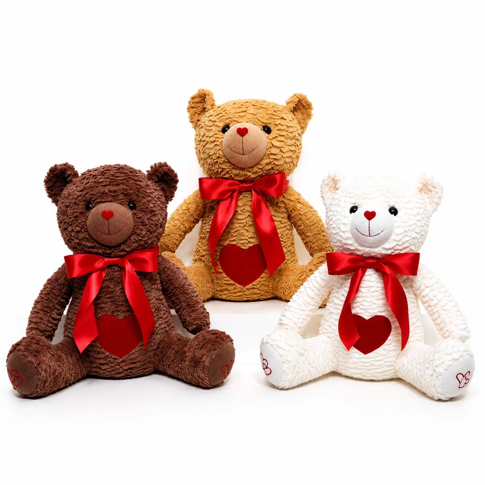 Plush-Love-Heart-Teddy-Bear-Set Plush Love Heart Teddy Bear Set