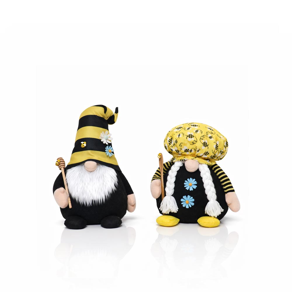 Spring Honey Bee Gnome Set