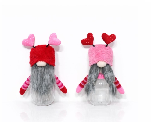 Valentine Gnome Jar Topper Set