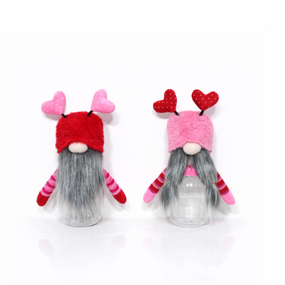Valentine Gnome Jar Topper Set
