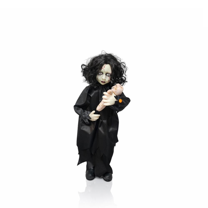 Animated Haunted Girl with Doll