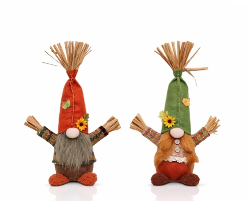 Autumn Sunflower Gnome Couple