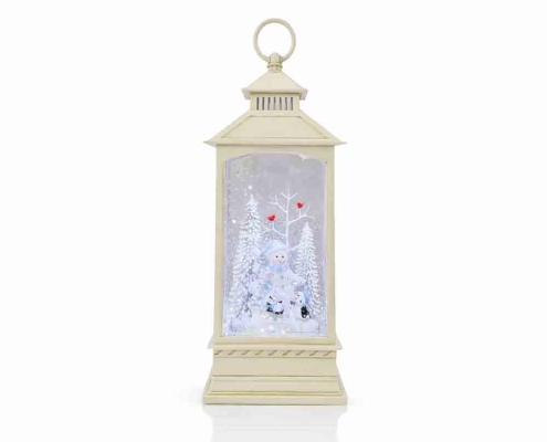 Christmas Snowman Glitter Lantern