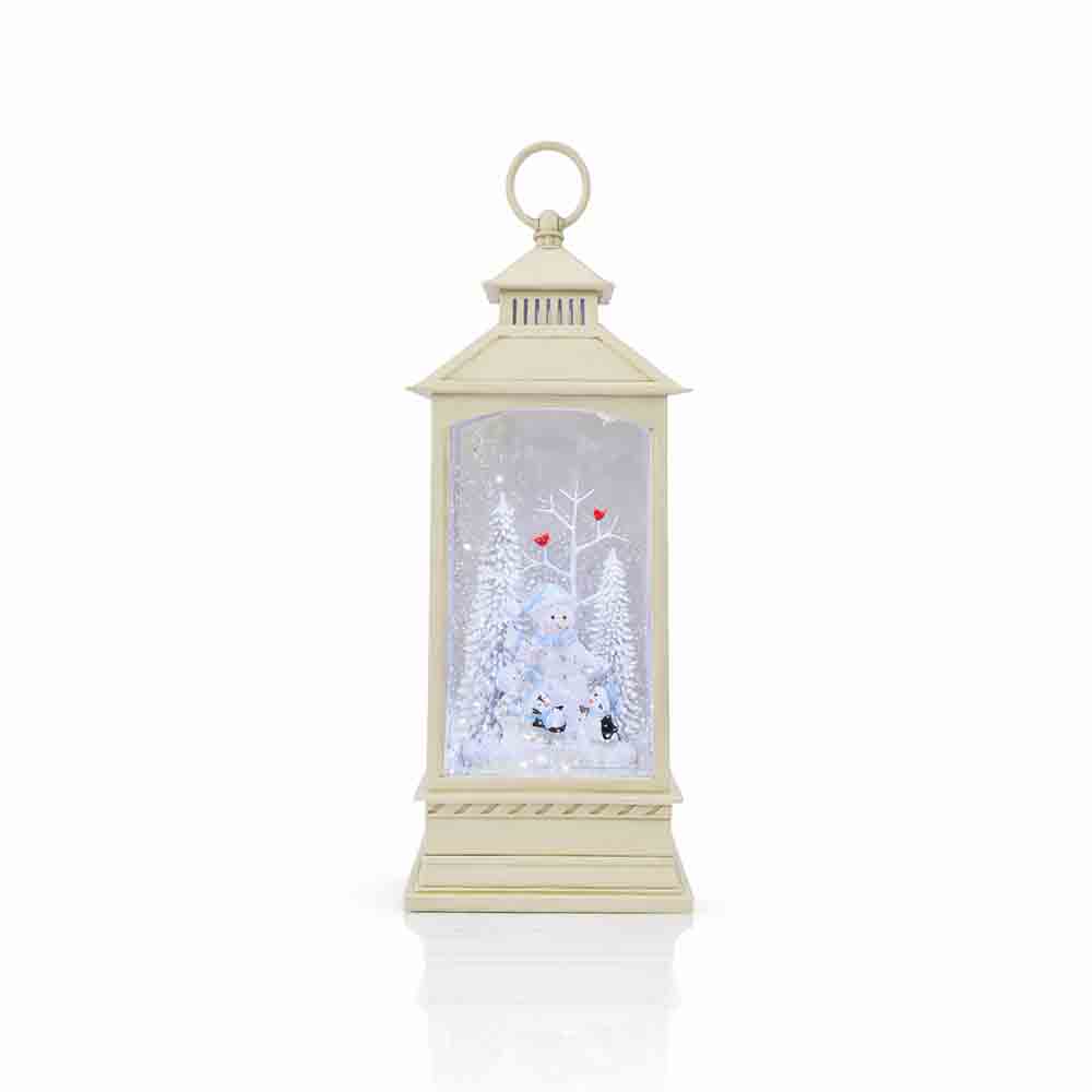 Christmas Snowman Glitter Lantern