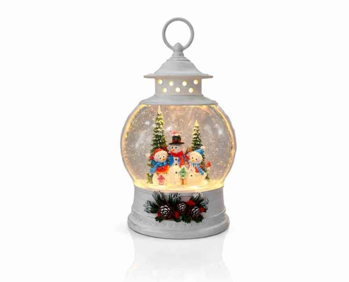 Christmas Snowman Globe Lantern