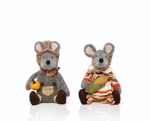 Fall Harvest Plush Mouse Set