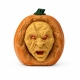 Halloween monster pumpkin decoration with glowing red LED eyes
