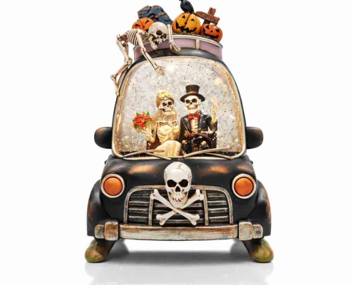 Skeleton Wedding Car LED Water Lantern with Glitter Effect