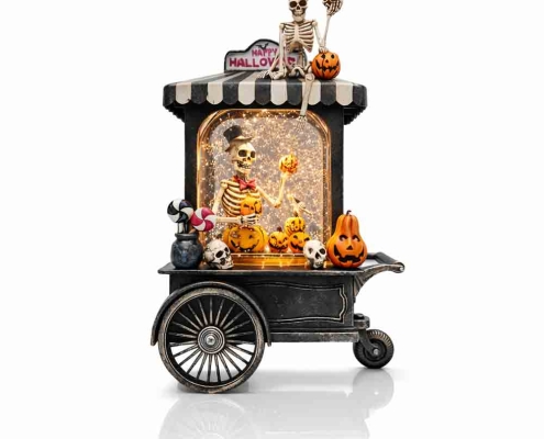 Vintage Skeleton Cart LED Halloween Water Lantern