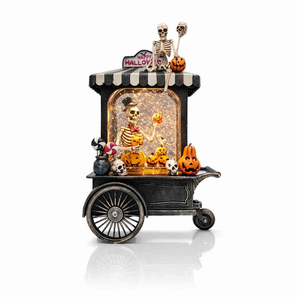 Vintage Skeleton Cart LED Halloween Water Lantern