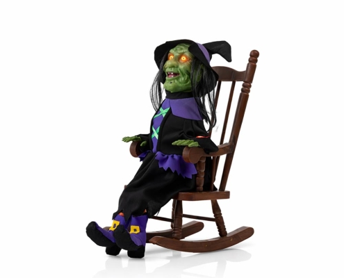 Animated Sound Activated Witch in Rocking Chair