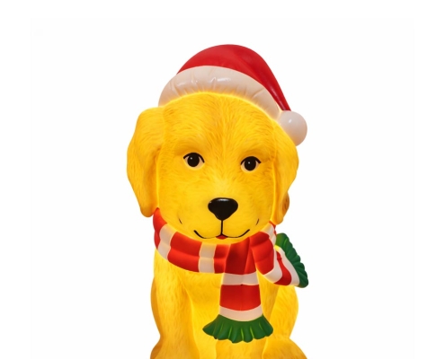 Blow Molded LED Christmas Puppy Figurine