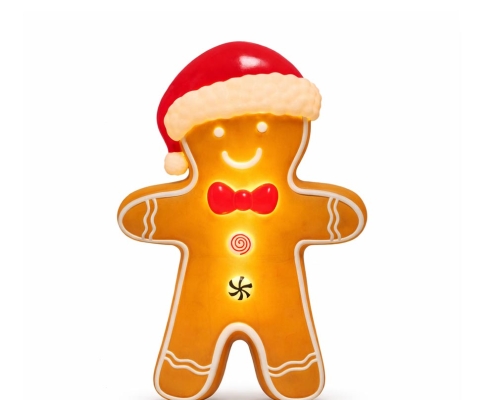 Blow Molded LED Gingerbread Man Decoration