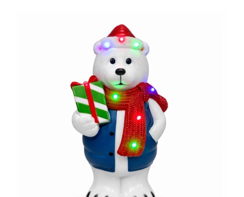 Polar Bear Christmas Figurine