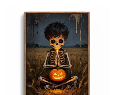 Dark Gothic Skeleton Wall Art