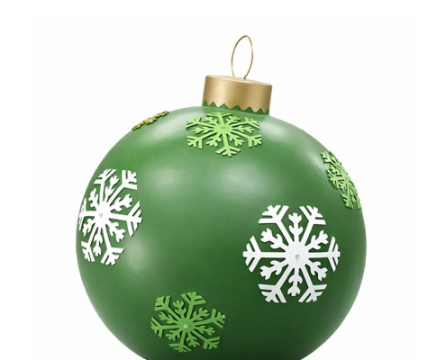 Green Snowflake Christmas Ornament Ball