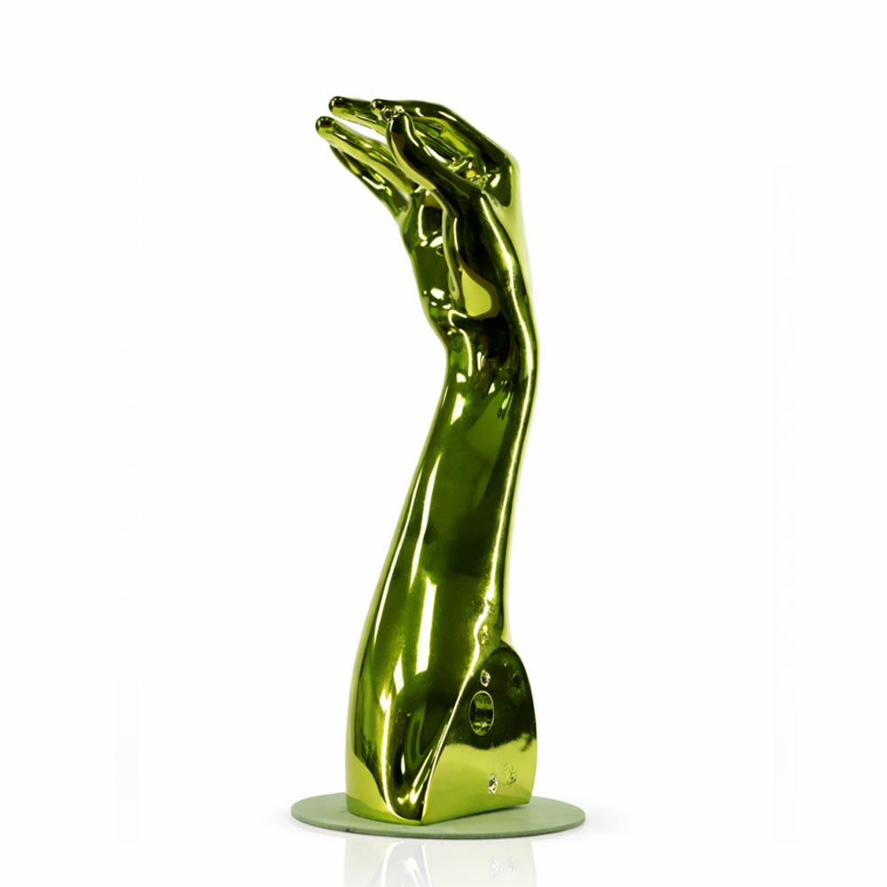 Metallic Green Hand Sculpture