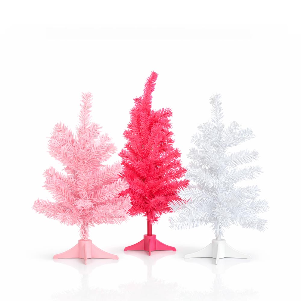 Mini Christmas Tree Set with Plastic Stand