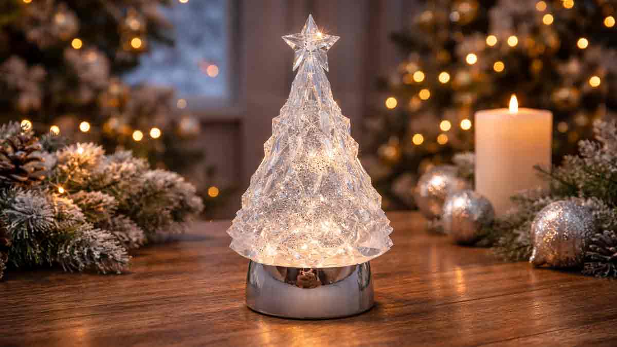 SYL Christmas Glitter Lantern with Led
