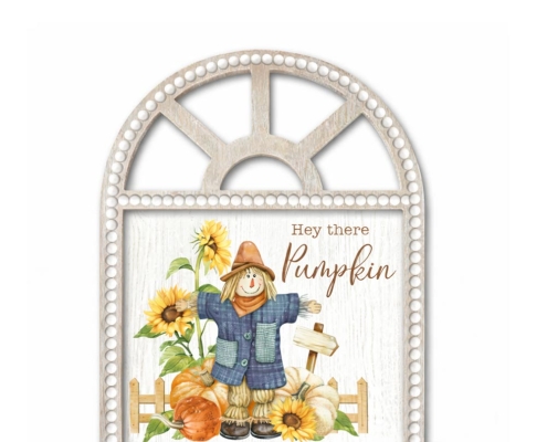 Scarecrow Pumpkin Decorative Wall Sign