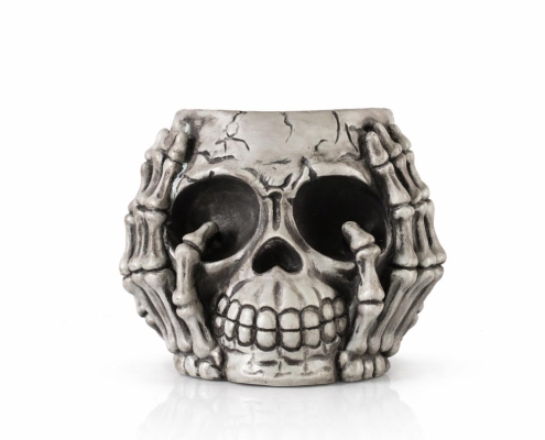 Skeleton Skull Resin Candle Holder
