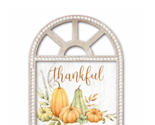 Thankful Pumpkin Decorative Wall Sign