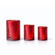 Winter Forest Red Glass Lantern Set