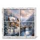 Winter Snow Scene Window Wall Décor