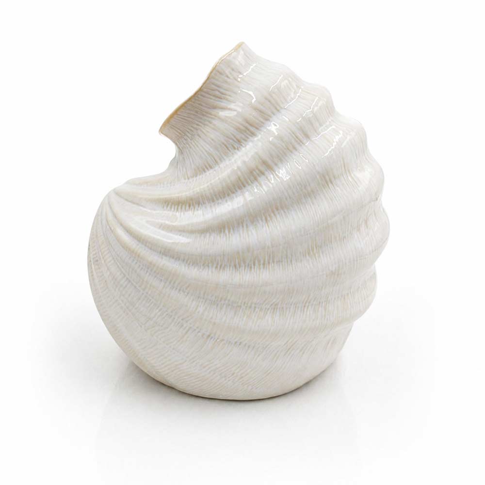 Elegant-Seashell-Ceramic-Sculpture Elegant Seashell Ceramic Sculpture
