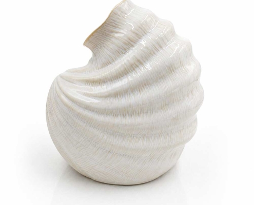 Elegant Seashell Ceramic Sculpture