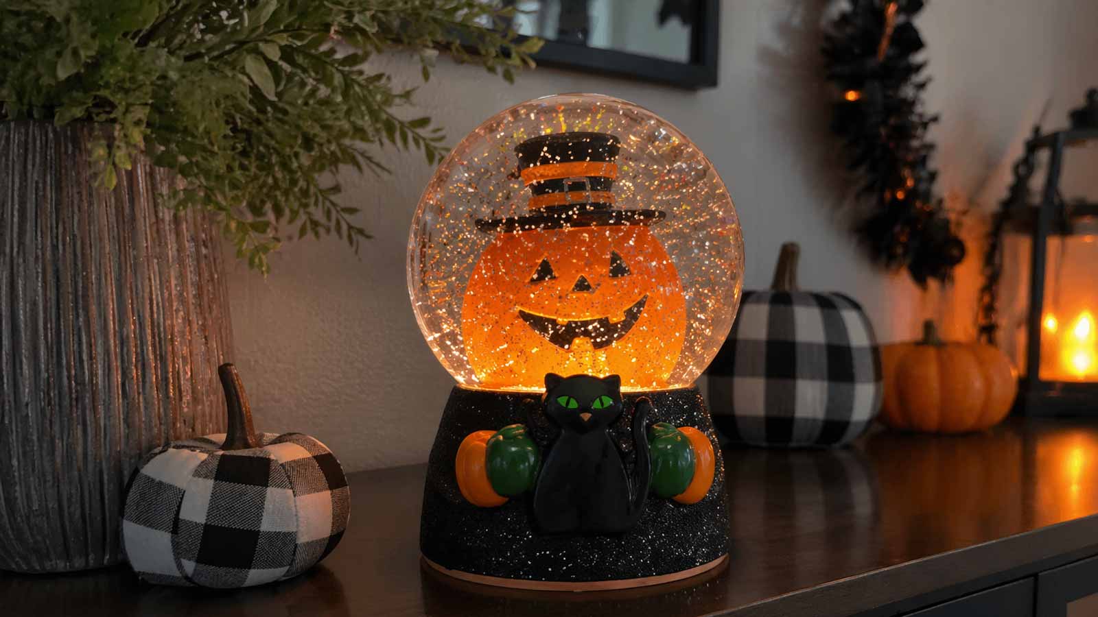 Halloween Pumpkin Glitter Water Lantern