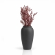 Minimalist Matte Black Ceramic Vase