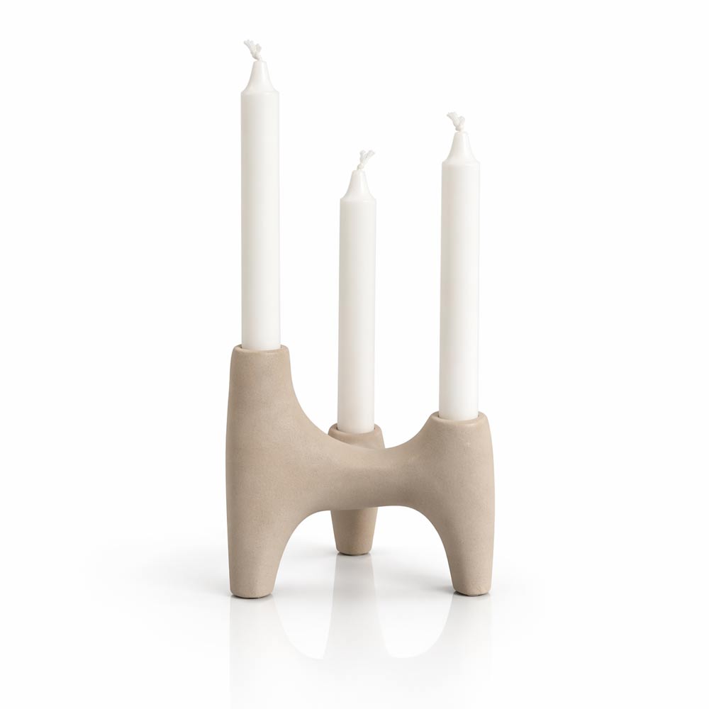 Minimalist Triple Taper Candle Holder