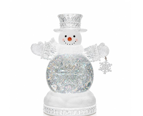 Christmas Rotating Snowman Snow Globe