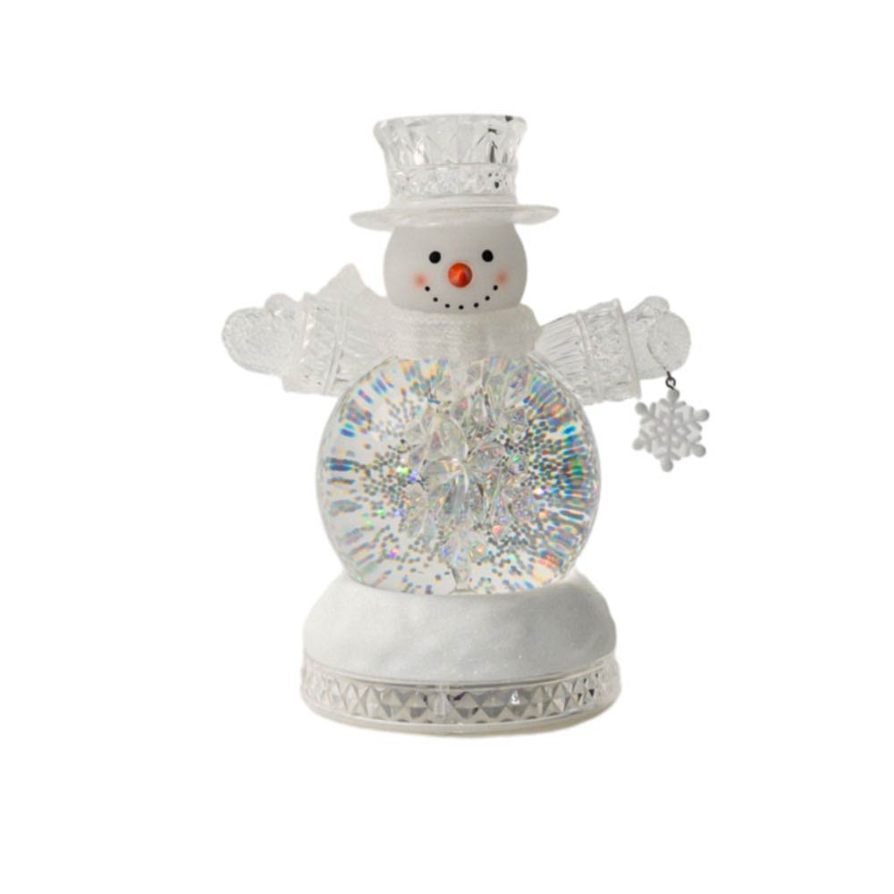 Christmas Rotating Snowman Snow Globe Light
