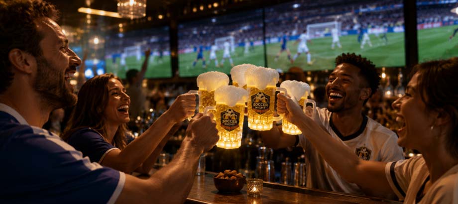 LED GLITTER BEER MUG