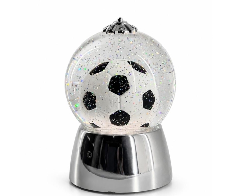 LED Soccer Ball Glitter Water Globe