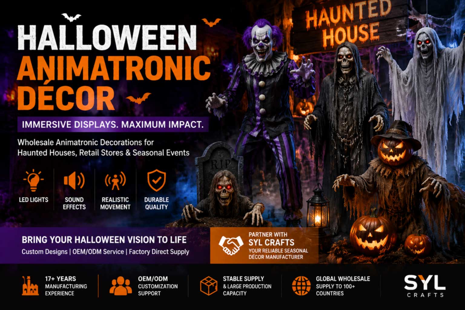 Wholesale Halloween Animatronic Décor