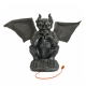 Animated Haunted Gargoyle Bat Halloween Decoration with Light & Sound Effects
