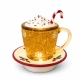 Christmas Glitter Mug LED Light Decoration