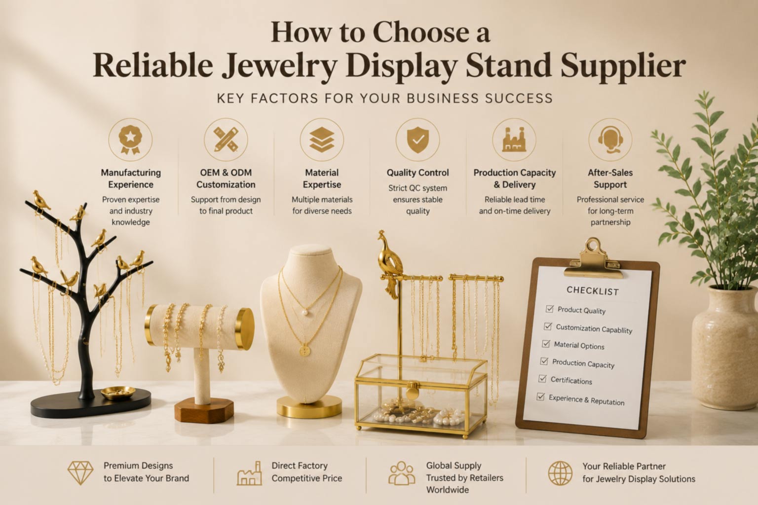 How to Choose a Reliable Jewelry Display Stand Supplier for Your Business